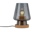 Image de Neordic Lampe à poser Iben E27 max. 20W Verre fumé Verre#Liège