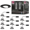 Image de Spot encastré LED Calla Kit de base orientable IP65 rond 90mm 30° 10x6W 10x500lm 230V 4000K Noir mat