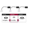 Image de Spot encastré modulaire LED Choose Coin Kit de 3 rond 50mm Coin 3x6W 3x470lm 230V 2700K Satiné