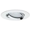Image de Spot encastré LED Nova Plus Luminaire individuel orientable IP65 rond 93mm 30° GU10 7W 460lm 230V gradable 2700K Blanc dépoli#Chrome