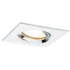 Image de Spot encastré LED Nova Plus Luminaire individuel orientable IP65 carré 93x93mm 30° GU10 7W 460lm 230V gradable 2700K Blanc dépoli#Chrome