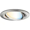 Image de Spot encastré LED Smart Home Zigbee 3.0 Nova Plus Coin orientable rond 84mm 50° Coin 6W 470lm 230V gradable Tunable White Acier brossé