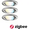 Image de Paulmann, Spot encastrable, Luminaire encastré Nova Plus Set Zigbee (Acier inoxydable, Aluminium-zinc)