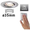 Image de Spot encastré LED Easy Dim Nova Mini Plus Coin Luminaire individuel orientable rond 66mm 15° Coin 4,2W 300lm 230V gradable 2700K Acier brossé