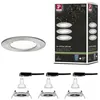 Image de Spot encastré LED Nova Kit de base fixe IP44 rond 78mm GU10 3x6,5W 3x470lm 230V 4000K Acier brossé
