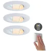 Image de Spot encastré LED Calla Kit de 3 orientable IP65 rond 90mm 30° 5,5W 400lm 230V White Switch Blanc