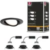 Image de Spot encastré LED Nova Plus Coin Kit de base orientable rond 84mm 50° Coin 3x6W 3x470lm 230V gradable 2700K Noir mat