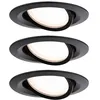 Image de Spot encastré LED Nova Plus Coin Kit de base orientable IP65 rond 93mm 30° Coin 3x6W 3x470lm 230V gradable 2700K Noir mat