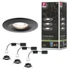 Image de Spot encastré LED Nova Mini Coin Kit de base fixe IP44 rond 66mm Coin 3x4W 3x310lm 230V 2700K Noir mat