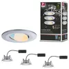 Image de Spot encastré LED Calla Kit de 3 orientable IP65 rond 90mm 30° 3x5W 3x400lm 230V White Switch Chrome mat