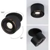 Image de Spot encastré LED Spircle rond 78mm 8W 550lm 230V 3000K Noir mat