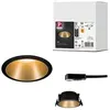 Image de Spot encastré Cole rond 88mm GU10 max. 10W 230V gradable Noir#Doré mat