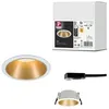 Image de Spot encastré Cole rond 88 mm GU10 max. 10W 230V gradable Blanc, Doré mat