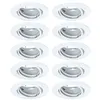Image de Spot encastré Base Kit de base orientable rond 90mm 20° GU10 max. 10W 230V gradable Blanc