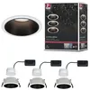 Image de Spot encastré LED 3-Step-Dim Cole Coin Kit de 3 IP44 rond 88mm Coin 3x6W 3x470lm 230V gradable 2700K Blanc#Noir mat