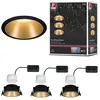Image de Spot encastré LED 3-Step-Dim Cole Coin Kit de 3 IP44 rond 88mm Coin 3x6W 3x470lm 230V gradable 2700K Noir#Doré mat