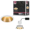 Image de Spot encastré LED 3-Step-Dim Cole Coin Kit de 1 IP44 rond 88mm Coin 6W 470lm 230V gradable 2700K Blanc#Doré mat