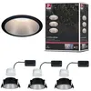 Image de Spot encastré LED 3-Step-Dim Cole Coin Kit de 3 IP44 rond 88mm Coin 3x6W 3x470lm 230V gradable 2700K Noir#Argent mat