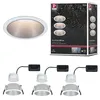 Image de Spot encastré LED 3-Step-Dim Cole Coin Kit de 3 IP44 rond 88mm Coin 3x6W 3x470lm 230V gradable 2700K Blanc#Argent mat