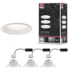 Image de Spot encastré LED Cymbal Coin Kit de base IP44 rond 77mm Coin 3x6,7W 3x430lm 230V gradable 2700K Blanc dépoli
