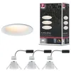 Image de Spot encastré LED Cymbal Coin Kit de base IP44 rond 77mm Coin 3x6W 3x440lm 230V gradable Dim to warm Blanc dépoli