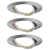 Image de Spot encastré LED Base Kit de base orientable rond 90mm 20° GU10 3x5W 3x350lm 230V 3000K Acier brossé