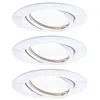 Image de Spot encastré LED 3-Step-Dim Base Coin Kit de base orientable rond 90mm 20° Coin 3x5W 3x370lm 230V gradable 3000K Blanc
