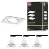 Image de Spot encastré LED Nova schwenkbar Kit de base orientable carré 84x84mm 50° GU10 3x6,5W 3x460lm 230V 2700K Blanc dépoli