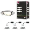 Image de Spot encastré LED Nova Coin Kit de 3 orientable rond 84mm 50° Coin 3x6W 3x470lm 230V 2700K Acier brossé