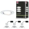 Image de Spot encastré LED Nova Coin Kit de 3 orientable rond 84mm 50° Coin 3x6W 3x470lm 230V 2700K Blanc dépoli