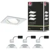 Image de Spot encastré LED Nova Coin Kit de 3 orientable carré 84x84mm 50° Coin 3x6W 3x470lm 230V 2700K Blanc dépoli
