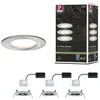 Image de Spot encastré LED Nova Coin Kit de base fixe IP44 rond 78mm Coin 3x6W 3x470lm 230V 2700K Acier brossé