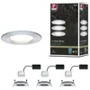Image de Spot encastré LED Nova Coin Kit de base fixe IP44 rond 78mm Coin 3x6W 3x470lm 230V 2700K Alu tourné