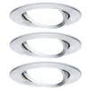 Image de Spot encastré LED 3-Step-Dim Nova Kit de base orientable rond 84mm 50° GU10 3x6,5W 3x460lm 230V gradable 2700K Alu tourné