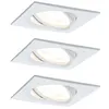 Image de Spot encastré LED 3-Step-Dim Nova Kit de base orientable carré 84x84mm 50° GU10 3x6,5W 3x460lm 230V gradable 2700K Blanc dépoli