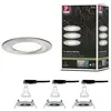 Image de Spot encastré LED 3-Step-Dim Nova Kit de base fixe IP44 rond 78mm GU10 3x6,5W 3x460lm 230V gradable 2700K Acier brossé