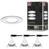 Image de Spot encastré LED 3-Step-Dim Nova Kit de base fixe IP44 rond 78mm GU10 3x6,5W 3x460lm 230V gradable 2700K Chrome