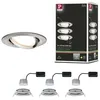Image de Spot encastré LED 3-Step-Dim Nova Coin Kit de base orientable rond 84mm 50° Coin 3x6W 3x470lm 230V gradable 2700K Acier brossé