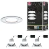 Image de Spot encastré LED 3-Step-Dim Nova Coin Kit de base fixe IP44 rond 78mm Coin 3x6W 3x470lm 230V gradable 2700K Chrome