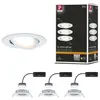 Image de Spot encastré LED Nova Plus Coin Kit de base orientable rond 84mm 50° Coin 3x6W 3x470lm 230V gradable 2700K Blanc dépoli