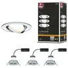 Image de Spot encastré LED Nova Plus Coin Kit de base orientable rond 84mm 50° Coin 3x6W 3x470lm 230V gradable 2700K Chrome