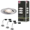 Image de Spot encastré LED Nova Mini Coin Kit de base orientable rond 66mm 15° Coin 3x4W 3x310lm 230V 2700K Acier brossé