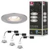 Image de Spot encastré LED Nova Mini Coin Kit de base fixe IP44 rond 65mm Coin 3x4W 3x310lm 230V 2700K Acier brossé