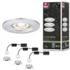 Image de Spot encastré LED Nova Mini Coin Kit de base fixe IP44 rond 65mm Coin 3x4W 3x310lm 230V 2700K Chrome