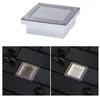 Image de Encastré de sol LED Brick Détecteur de mouvement crépusculaire (IR) IP67 100x100mm 3000K 0,8W 25lm 230V Alu#Gris Métal#Acier inoxydable