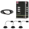 Image de Spot encastré LED Nova Coin Kit de 3 orientable rond 84mm 50° Coin 3x6W 3x470lm 230V 2700K Noir mat