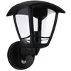Image de Applique d'extérieur Classic Curved Détecteur de mouvement crépusculaire (IR) IP44 carré 164x180mm max. 12W 230V Noir Matière plastique