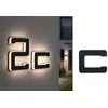 Image de Solar Numéro de maison lumineux LED avec batterie interchangeable Lettre C IP44 3000K 6lm Noir