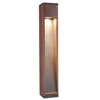 Image de Borne lumineuse Trabia IP44 carré 600mm 3000K 3,5W 230lm 230V 38° Bois GU10 Bois