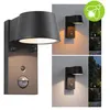 Image de Applique d'extérieur LED Capea Détecteur de mouvement crépusculaire (IR) favorable aux insectes IP44 96x153mm Tunable Warm 6W 450lm 230V 98° Anthracite Aluminium